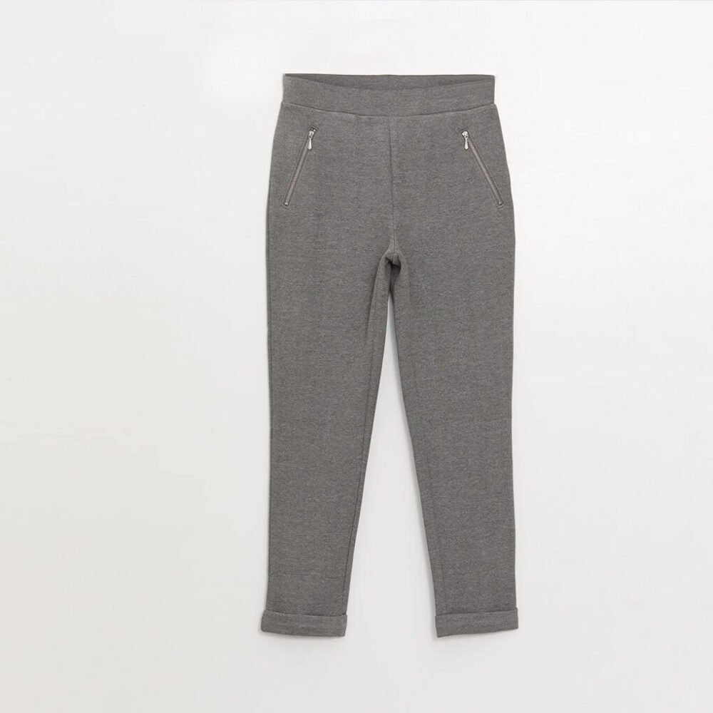 Basic Women's Elastic Waist Straight Sweatpants